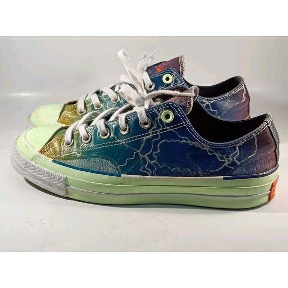 Pigalle X Converse Chuck 70 Shoes Men's 8 Low Top Blue Lightning Storm - Picture 1 of 14